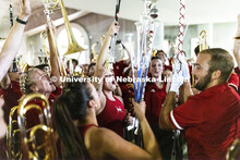 Big Red Welcome week featured the Cornhusker Marching Band Exhibition. The band gave their warm-up c