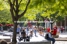 Union Plaza became vibrant again for the first day of classes for fall semester. August 23, 2021. 