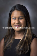 Studio portrait of Meena Pannirselvam, Graduate Assistant, OASIS. September 1, 2021. 