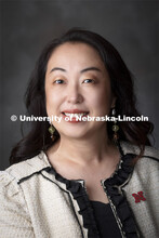 Studio portrait of Madoka Wayoro, Kawasaki Reading Room Director, Modern Languages and Literatures. 
