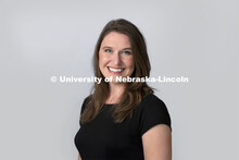 Studio portrait of Paula Harper, Assistant Professor of Musicology, Glenn Korff School of Music. Sep