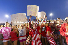 Triad 5 – Kappa Kappa Gamma, Phi Kappa Theta and Phi Mu dance before the performance begins. Showt