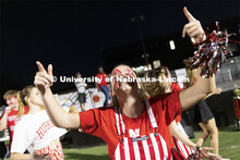 Triad 5 – Kappa Kappa Gamma, Phi Kappa Theta and Phi Mu dance before the performance begins. Showt