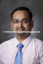 Studio portrait of Bikash Sahoo, Post-Doc Research Associate, Animal Science. September 29, 2021. 