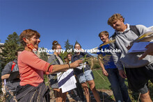 Kim Todd describes various landscape grasses as her HORT  214, Herbaceous Landscape Plants class wal