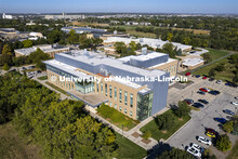 Exterior view of the Morrison Virology Center on East Campus. October 4, 2021. 
