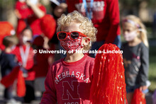 To celebrate Campus Childcare Centers Week at the Ruth Staples Child Development Lab, Herbie Husker,
