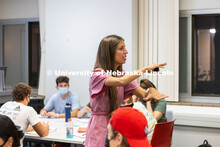 Hannah Sunderman, Program Director, NHRI Leadership Mentoring and Professor of Practice, works with 