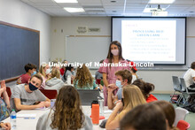 Hannah Sunderman, Program Director, NHRI Leadership Mentoring and Professor of Practice, works with 
