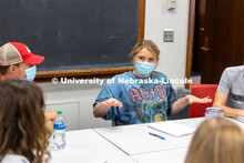 Hannah Sunderman, Program Director, NHRI Leadership Mentoring and Professor of Practice, works with 