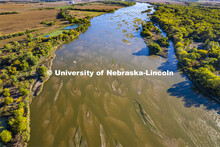 Platte River south of Silver Creek, Nebraska. October 10, 2021. 