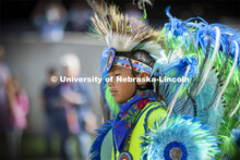 The White Eagle Club and Big Red Sheridan Family Drum gave a tribal powwow exhibition following the 