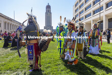 The White Eagle Club and Big Red Sheridan Family Drum gave a tribal powwow exhibition following the 