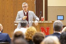 Chancellor Ronnie Green has a senior leadership team meeting in the East Campus Union. October 12, 2