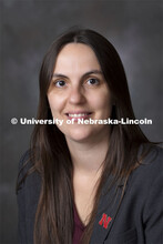 Studio portrait of Eloisa Grifo, Assistant Professor of Mathematics. October 13, 2021. 