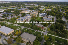 Aerial view of East Campus. October 14, 2021. 
