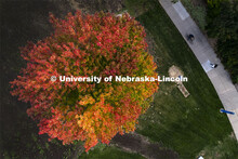 Aerial view of East Campus. October 14, 2021. 