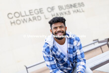 Derek Branch, a freshman in business administration and a member of the Husker football team, is fea