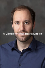 Studio portrait of Pierce Ekstrom, Assistant Professor, Political Science. October 27, 2021. 