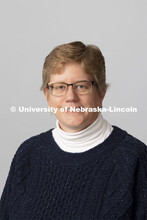 Studio portrait of Kathe Andersen, Director of Communications and External Relations, Hixson-Lied Co