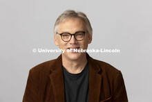 Studio portrait of Scott Anderson, Professor of Trombone, Glenn Korff School of Music, Hixson-Lied C