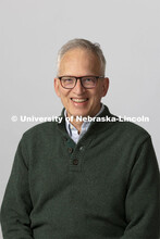 Studio portrait of David Bagby, IT Service Manager, Hixson-Lied College of Fine and Performing Arts.