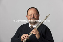 Studio portrait of John Bailey, Professor of Music, Glenn Korff School of Music, Hixson-Lied College