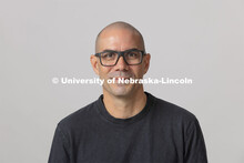 Studio portrait of Santiago Cal, Professor, School of Art, Art History and Design, Hixson-Lied Colle