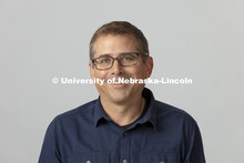 Studio portrait of Aaron Holz, Professor of Painting and Drawing, School of Art, Art History and Des