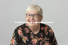 Studio portrait of Rose Johnson, Administrative Tech, Glenn Korf School of Music, Hixson-Lied Colleg