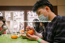 Students at Nightmare at East Campus. Students enjoy a fun-tastic night of indoor Halloween-themed a