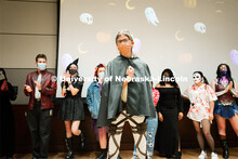 Students at Nightmare at East Campus. Students enjoy a fun-tastic night of indoor Halloween-themed a