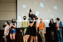Students at Nightmare at East Campus. Students enjoy a fun-tastic night of indoor Halloween-themed a
