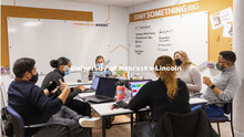Jacht Club members meet to discuss the college’s public relations and diversity equity and inclusi