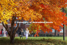 Cydne Munson, a junior from Brookings, South Dakota, and Macy Baldwin, a junior from Grand Island, w
