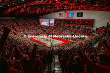 Nebraska vs. Penn State volleyball match in Devaney Stadium. November 19, 2021. 
