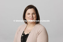 Studio portrait of Megan McMasters, Director of Operations, Johnny Carson Center for Emerging Media 