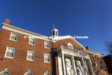 Exterior shot of Neihardt Hall. December 7, 2021. 