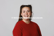 Studio portrait of Emily Austin, ASEM New Student Enrollment Orientation Leaders. December 10, 2021.