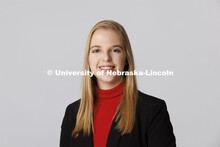 Studio portrait of Madison Maloney, ASEM New Student Enrollment Orientation Leaders. December 10, 20