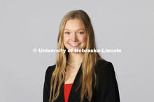 Studio portrait of Gabrielle Modica, ASEM New Student Enrollment Orientation Leaders. December 10, 2