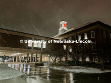 First snow in December on city campus. December 10, 2021. 