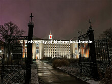 First snow in December on city campus. December 10, 2021. 