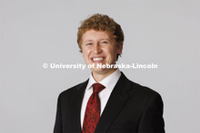 Studio portrait of Jacob Vanderford, ASEM New Student Enrollment Orientation Leaders. December 10, 2