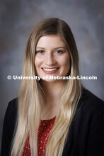 Studio portrait of Madison Mumm, Lecturer, Child, Youth and Family Studies. December 16, 2021. 