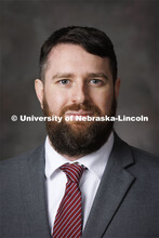 Studio portrait of Keegan Moore, Assistant Professor in Mechanical and Materials Engineering. Januar