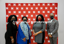 Charlie Foster, Gwen Combs, Nkenge Friday, and Marco Barker, part of the Office of Diversity and Inc