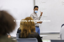 Jordan Charlton discusses with his class during the ETHN 100 - Introduction to Ethnic Studies course