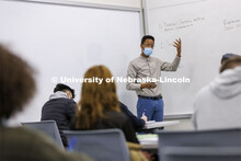 Jordan Charlton discusses with his class during the ETHN 100 - Introduction to Ethnic Studies course