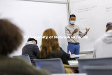 Jordan Charlton discusses with his class during the ETHN 100 - Introduction to Ethnic Studies course